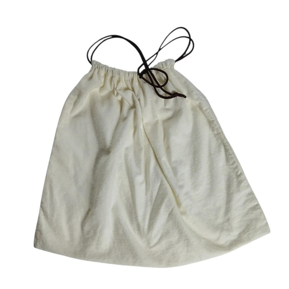 COLE HAAN Designer Bag Dust Cover Fleece Felt Tote Bag Drawstring Beige 18 x 14